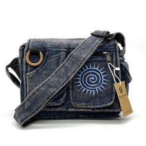 Heavy Cotton Messenger Crossbody Bag Washable Durable and Sustainable Bag